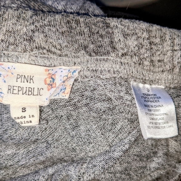 Pink Republic Grey Camo Drawstring Palazzo Pajama Pants - Picture 2 of 3